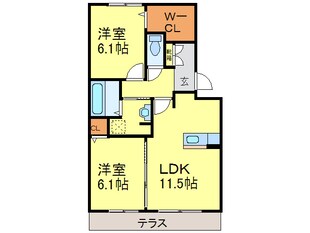 アース・フレンドリー大野城の物件間取画像